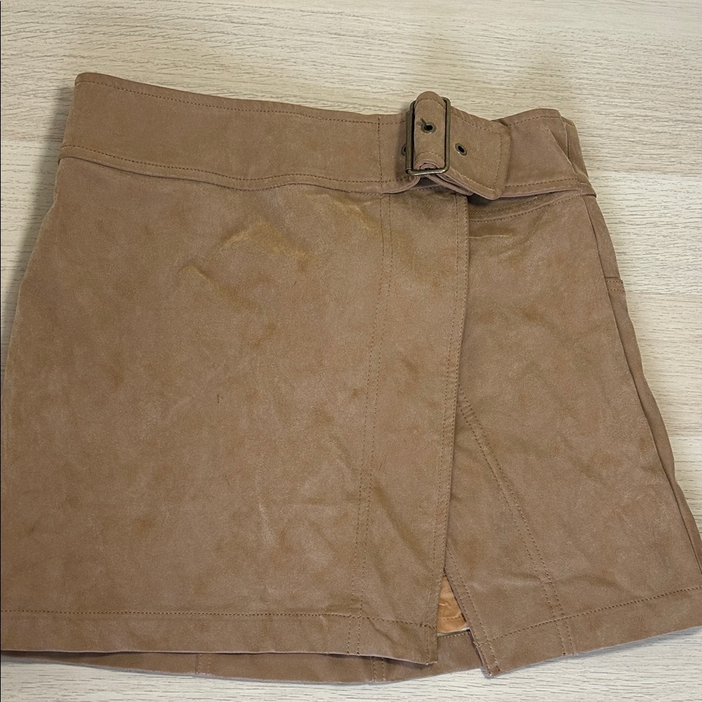 Free People Tan Mini Skirt